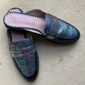 Betsey Johnson multicolor penny loafers size 9
